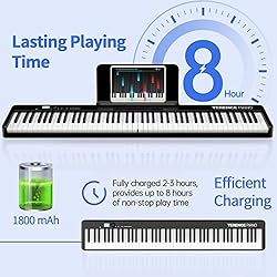 TERENCE Folding Piano Keyboard, 88 Keys Full Size