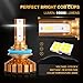 H11 LED Headlight Bulbs 50W 10000 Lumens 6000K Xenon White Extremely Bright COB Chips Error-free Led Conversion Kit H8 H9 Motorcycle and Car Headlight by Max5-2 Yr Warranty