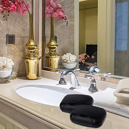Vonpri Soap Dish, Portable Soap Holder Case for Shower Bathroom (Black 1 Pack)