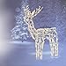Brite Star 48 inch tall Reindeer Buck Christmas Outdoor Decorations - Animated Head with Motor & LED Light Decoration for Yard and Patio, Indoor and Outdoor Décor