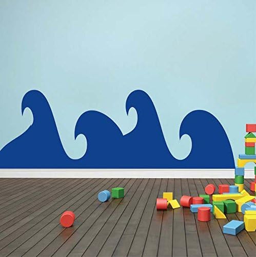 Cute Waves Wall Decal, Ocean Wave Decals, Waves Wall Stickers, Removable Waves Wall Decal Stickers for Kids Bedrooms, Ocean Wall Decals