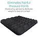 Vive Max Gel Seat Cushion - Orthopedic, Bariatric Coccyx Pillow for Car, Truck Drivers, Wheelchair, Airplane, Stadium, and Office - Firm Pad for Sciatica, Back and Tailbone - Comfortable Pain Relief