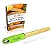 Lemon Zester Cheese Grater Kitchen Tool Gift - Citrus, Spice, Herb, Chocolate, Vegetable Recipes (Green)