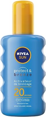 Nivea Sun Protect & Bronze Spray SPF 20 Tanning Activator Natural Pro-Melanin