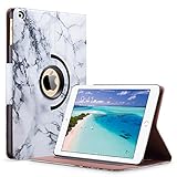 ULAK iPad 2018/2017 iPad 9.7 inch Case, iPad Case Marble, Slim Lightweight PU Leather Rotating Folio Stand Smart Case Cover with Auto Sleep/Wake Function for iPad 9.7-inch 2017/2018-Artistic Marble