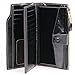 Jack&Chris Women's RFID Blocking Luxury Wax Genuine Leather Clutch Wallet Card Holder Organizer Ladies Purse, WB301 (Black)