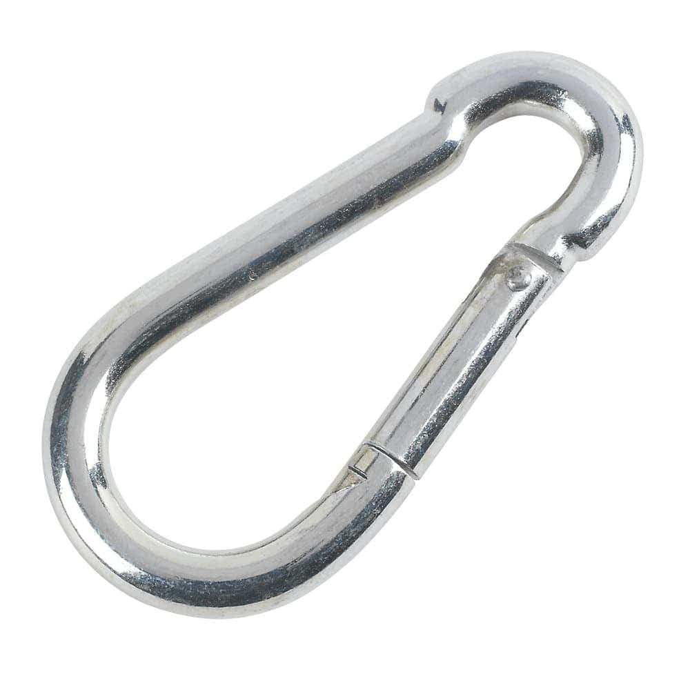 Hardware-Solutions - 10 x M6 Snap Hooks/Caribiner clips For Hanging Key Fobs, Pet Leads and Securing Chains & Ropes - M6 - Zinc Plated - Pack of 10