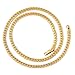 Usstore 1PC Women Men Necklace Fashion Gold Filled Curb Cuban Link Gold Pendant Chain Jewelry Gift (A)