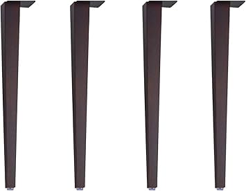 Amazon テーブル脚 高さ670ｍｍ ウッド脚 4本独立脚 4本セット 取り付けビス無し アジャスター付き ダークブラウン キャスター 固定脚 文房具 オフィス用品
