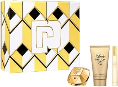 Paco Rabanne Lady Million Perfume Gift Set 50ml EDP 75ml Body Lotion 10ml Travel