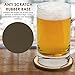 Coasters For Drinks in Iron Holder - 4 Pack, Protect Furniture From Excess Condensation & Scratch - Absorbent Sandstone inside Good Grips Detachable Cover Tray, Better Than Stone With Cork Backing