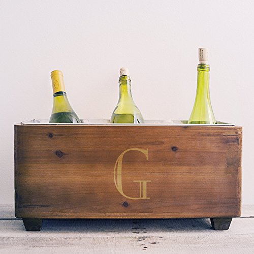 Cathy's Concepts Personalized Wooden Wine Trough, Letter G