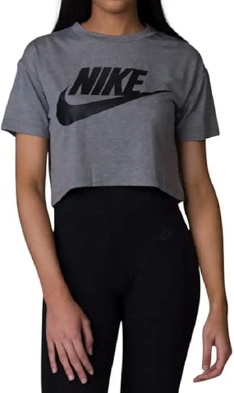 nike gray crop top