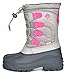 DREAM PAIRS Little Kid Knorth Grey Pink Isulated Fur Winter Waterproof Snow Boots Size 13 M US Little Kid