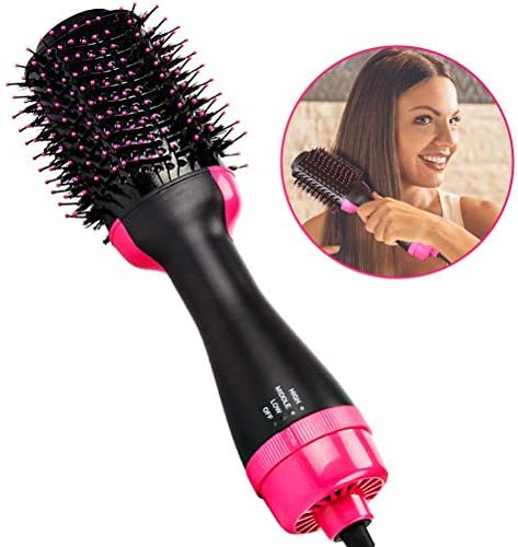 KALDOREI One Step Hair Dryer and Volumizer, 3-in-1 Salon Hot Air Paddle Styler Negative Ion Straightener Curly Brush for All Hair Type with Anti-Scald Feature