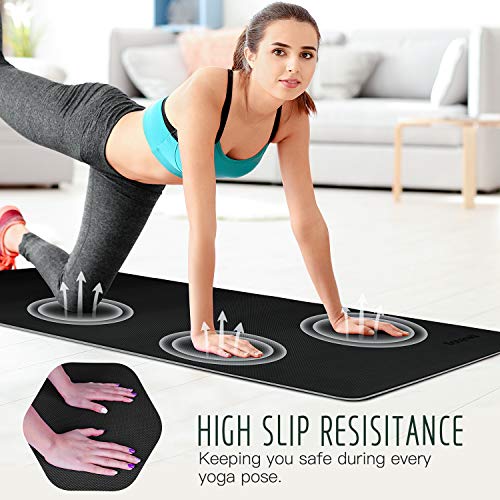 Saferell-Yogamatte-Gymnastikmatte-rutschfeste-aus-TPEHypoallergen-sportmatte-mit-TragegurtFitnessmatte-fuer-Yoga-Pilates-Fitness-Uebungen-und-GymnastikTrainingsmatte-183-cm-x-61-cm-x-06-cm