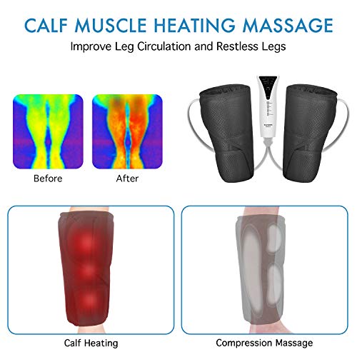 QUINEAR Leg Massager with Heat Calf Wraps Massage for Foot Calf & Arm Helpful for Circulation and Muscles Relaxation - Thumbnail 2