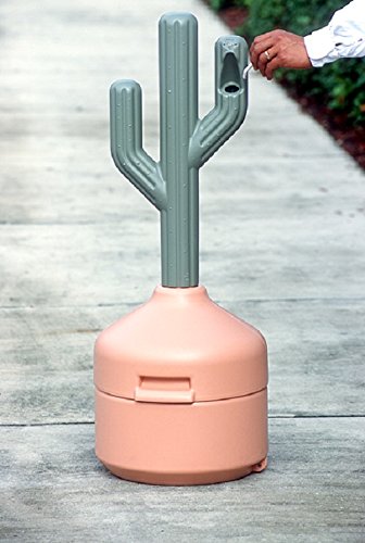 UltraTech 1530 Polyethylene Santa Fe Ultra-Smoke Stop Receptacle, 14" Diameter x 41" Height - Thumbnail 2