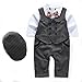 Baby Boy 1Pcs Rompers Clothing with Plaid Cap & Bow Tie