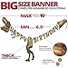 Dinosaur Happy Birthday Banner - Dinosaur Party Supplies Decorations - Pre-Assembled Large Size Realistic Multi Colored Skin - Dino Theme T-Rex Jurassic Sign Garland