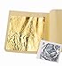 Genuine 24 Karat Edible Gold Leaf Sheets by Ian's Choice (15pc 3.15X3.15 Inch with 10 Bonus Silver Sheets) Elevate Cake Decorations, Gilding Desserts, Gold Glitter Dust Flakes