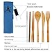 Bamboo Utensils | Wooden Cutlery Set | 7-Piece Flatware | Travel | Camping | Zero Waste | Reusable | Including Case and Straw