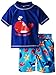 iXtreme Boys Whale Short Sleeve Rashguard Top Board Swim Shorts Trunk Set
