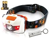 LED Headlamp Flashlight for Camping & Hiking by Tiny Lamplight for Kids and Adults - Survival Emergency Head Light, Waterproof & Batteries Included!