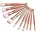 Makeup Brush Sets Foundation – LADES 10 Pcs Brush Cosmetic Set New Makeup Brush Set Kit Mermaid Design Best For Foundation Contouring with Sponge and Brush Egg
