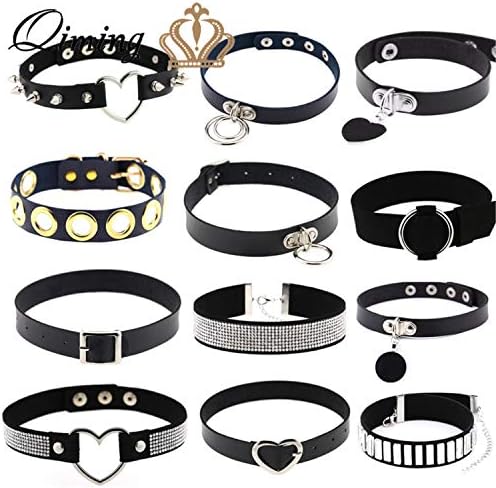 Sexy Leather Choker Necklace Women Harajuku Kawaii Silver Metal Fashion Turkish Jewelry Punk Gothic Necklace For Girls