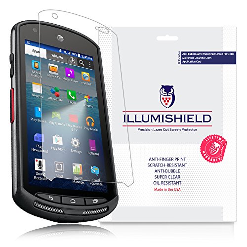 iLLumiShield - Kyocera DuraForce Screen Protector with Lifetime Replacement Warranty - Japanese Ultra Clear HD Film with Anti-Bubble and Anti-Fingerprint - High Quality (Invisible) LCD Shield - [3-Pack] OEM / Retail Packaging