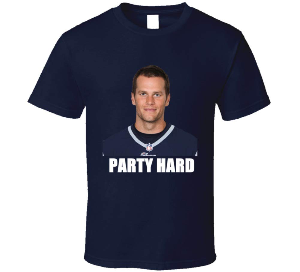 Tom Brady Party Hard New England Mpions Football T Shirt 7531 | Kitilan