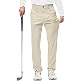 Surenow Mens Golf Pants Quick Dry Lightweight Slacks Stretch Work Casual Pants 30"/32"/34" Travel Trousers with Multi Pockets