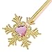 XiangGuanQianYing Princess Dress Up Princess Wands Tiaras and Crowns for Little Girls Snowflake Wand Set Pink