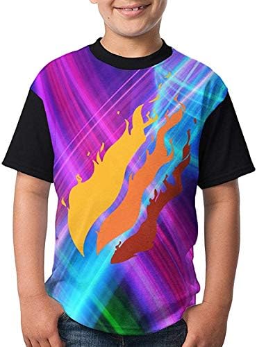 Kids Tshirts, Youth Video Preston Fire Nation Playz Gamer Flame Boys and Girls Print T-Shirts