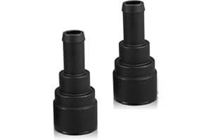 leechio Car Heater Coolant Hose Connector, Plastic Cooling Water Hose Thermostat Cover Connector, Replacement OE#15032062 15151873 15151875, Compatible with Buick GMC Chevrolet Ford Lincoln (Black)