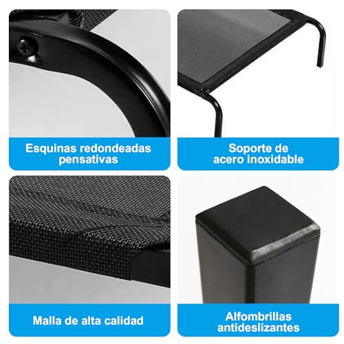 MOONPAI Cama para Perro,Cama Elevada para Perro,122 * 71 * 21cm Cama elevada refrescante para Perro con Marco de Metal,Apto para Uso Interior y Exterior,Dormir a tu Perro Alivia la ansiedad(XL)