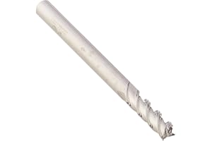 YG-1 28558 Carbide Alu-Power End Mill, 3 Flute, 45 Degree Helix, Regular Length, Square, Uncoated Finish, 1-1/2" Length, 1/8"