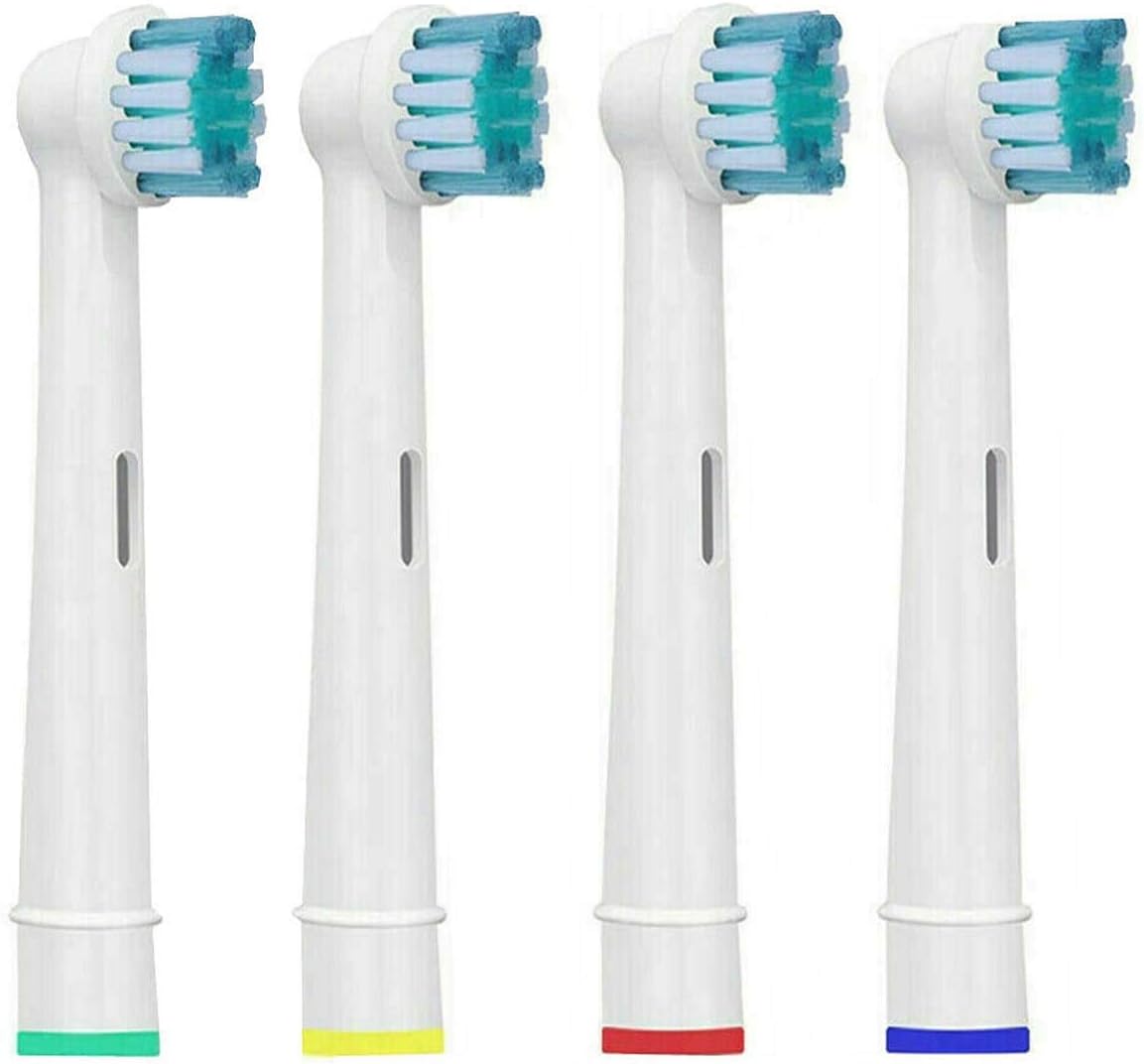 qtlines Replacement Toothbrush Heads, White, 1 count (Pack of 4)