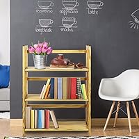 Amazon Com Casual Home 3 Shelf Folding Stackable Bookcase 27 5 Wide Natural Health Personal Care