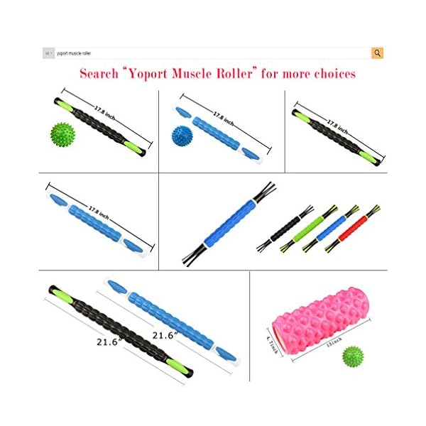 Yupro Muscle Roller Stick, Muscle Massage Roller Tools for Athletes Runners Help Leg and Body Back Recovery Massage