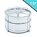 STEAMER INSERT FOR 3 + QUART INSTANT POT or PRESSURE COOKER ACCESSORIES (STEAMER) / INSERT PANs/RACK with 2 insert pans and a GRIPPER