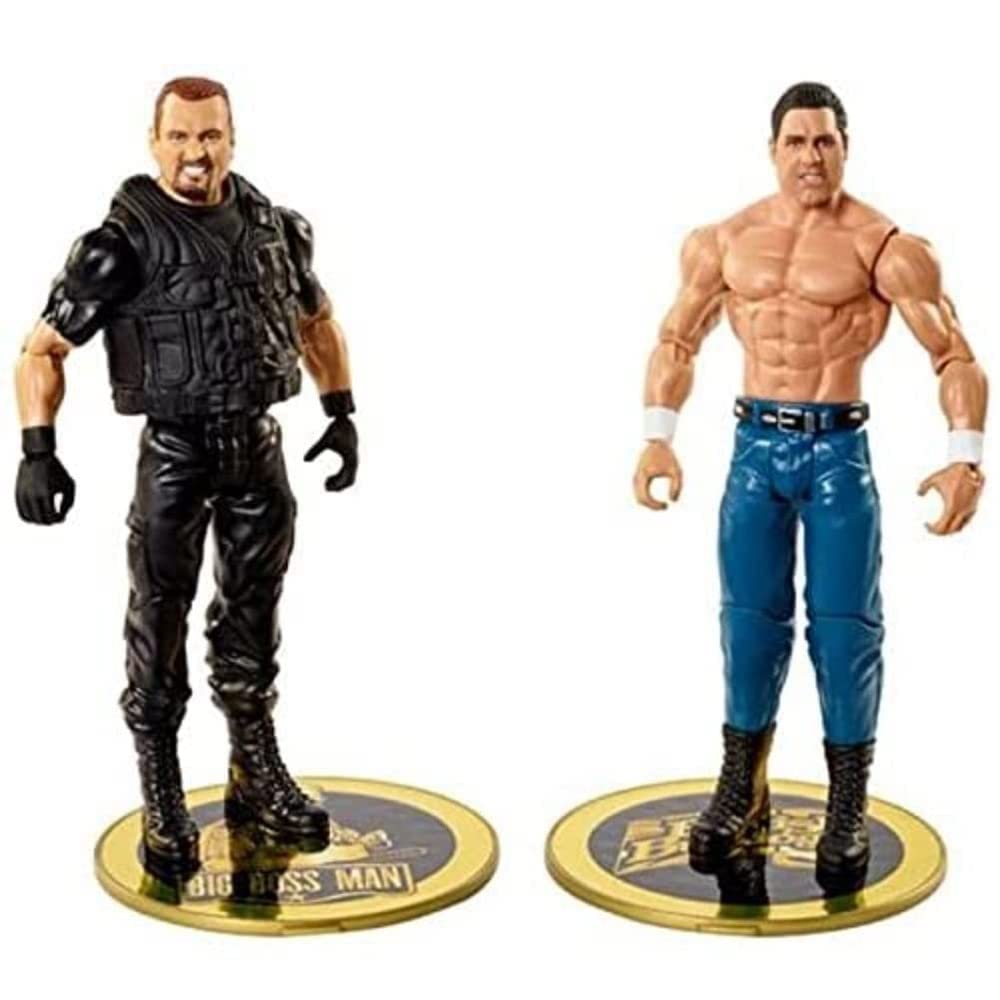 WWE Championship Showdown British Bulldog vs Big Boss Man 2-Pack, Approximately 6 Inch/15.24 cm Figures with Articulation, TrueFX Enhanced Facial Detailing for Life-Like Authenticity and Ring Gear