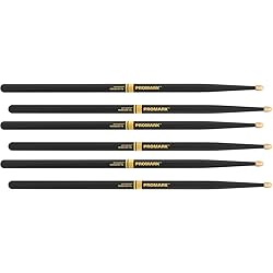 3 PACK Promark Rebound 7A ActiveGrip Hickory