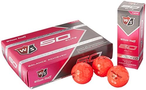 Wilson Staff Fifty Elite Golf Balls (12-Pack), Pink