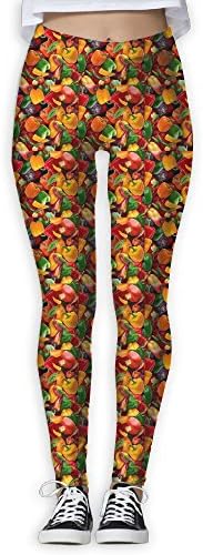 Spotrpant Vegetables Food Multi Chili Peppers Women Printed Full-Length Yoga Workout Leggings For Running Outdoor Sports