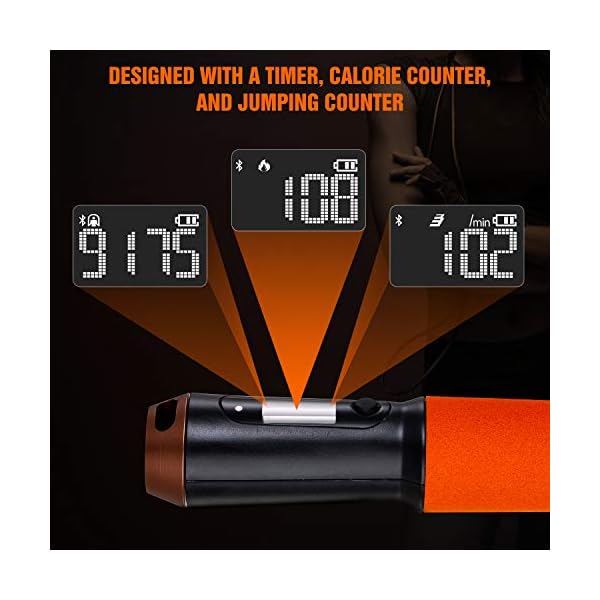 Smart-Skipping-Rope-with-Counter-Digital-Skipping-Rope-Adult-Fitness-Women-Men-Kids--Bluetooth-Skip-Rope-with-APP-Jumping-Boxing-Exercise-Home-Gym MEOREX Skipping Rope with Counter, Digital Speed Jump Ropes for Fitness Women, Men & Kids - Calorie Counter Bluetooth…