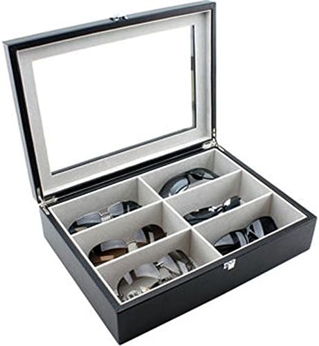 Black Leather Sunglass Box Dimension 10.5" x 15.5" x 4"