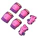 eNilecor Kids/Youth Roller Skates Cycling Knee Pads Elbow Pads Wrist Guards Protective Gear Set for Bike Skateboard Skatings Scooter Riding Sports (Purple/Pink, Medium)