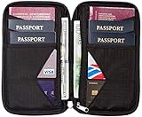 Travel Wallet & Family Passport Holder w/ RFID Blocking- Document Organizer Case